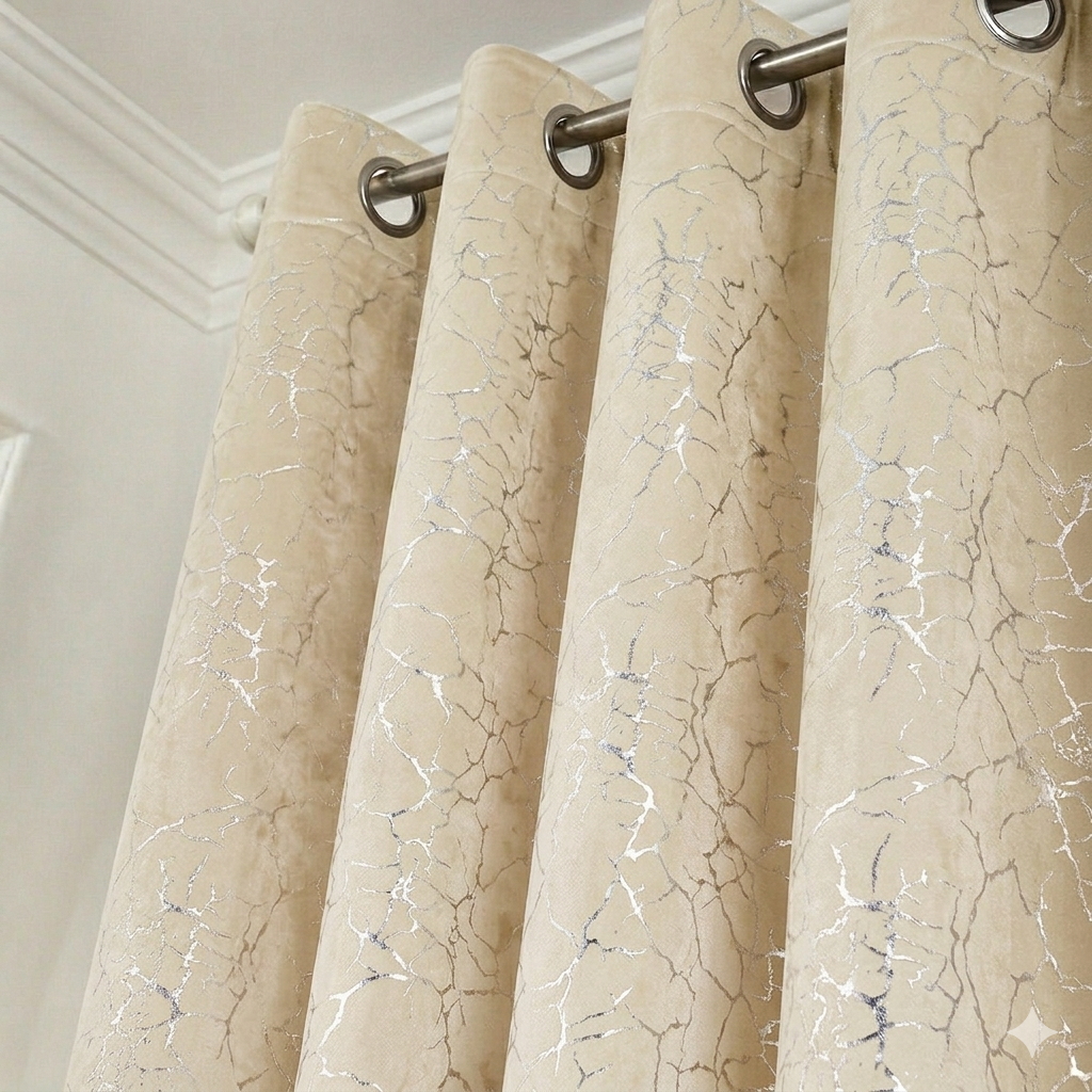 Foil Texture Velvet Curtains