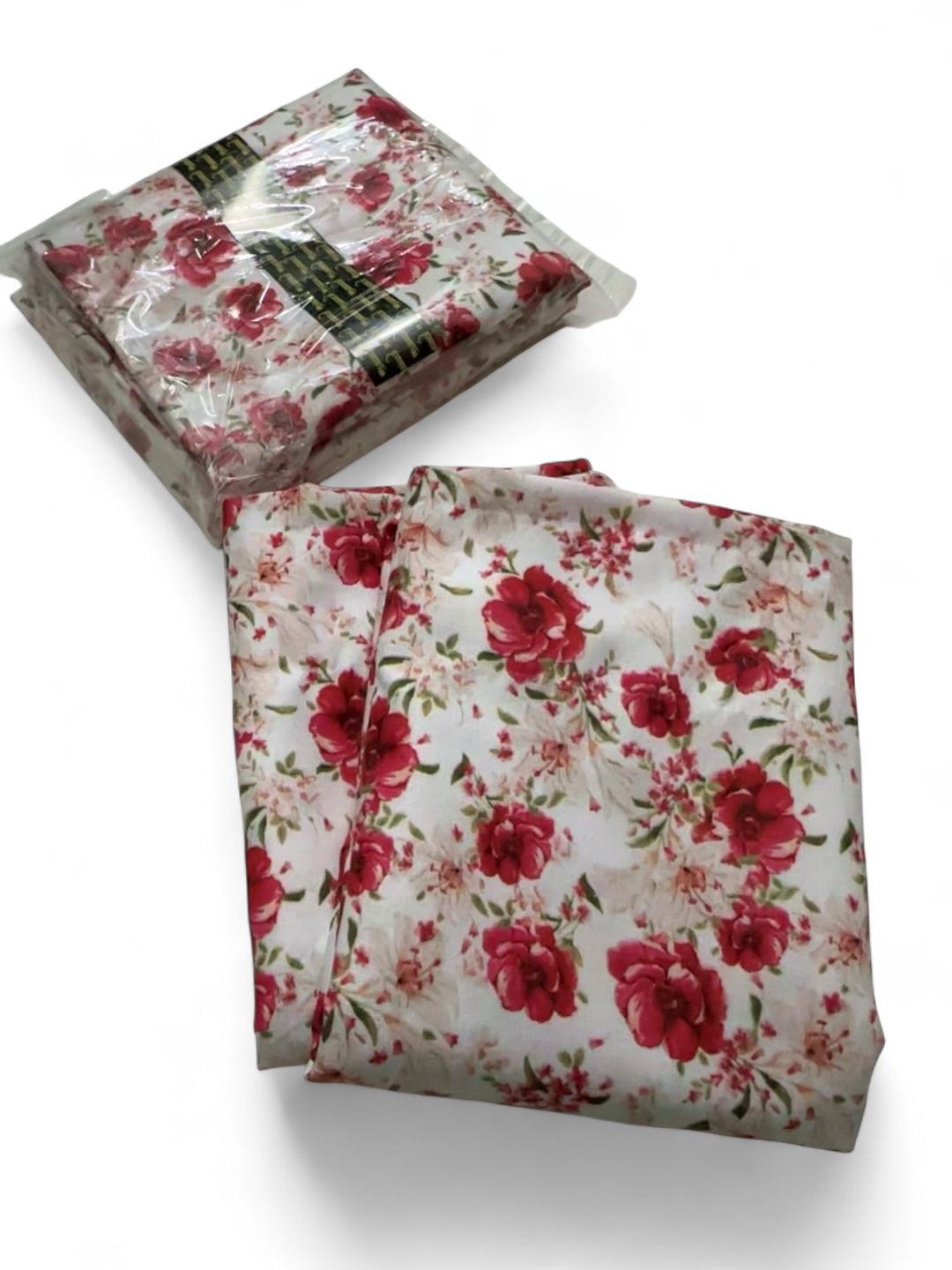 Vintage Rose Floral Curtains – Set of 2 with Tie-Backs