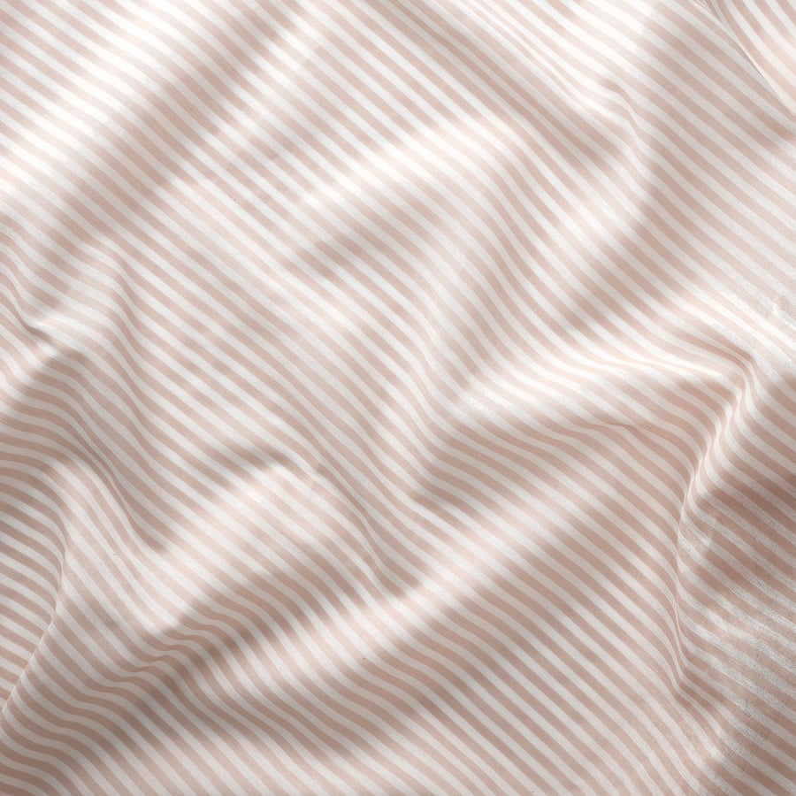 Timeless Neutral: Beige Striped Sheer Curtains
