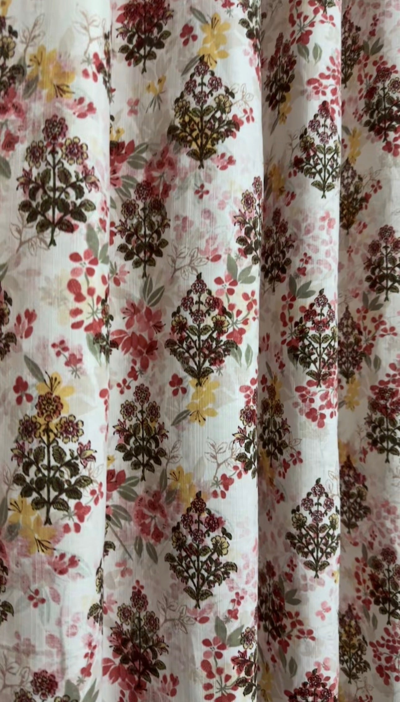 Premium Floral Cotton Duck Eyelet Curtains