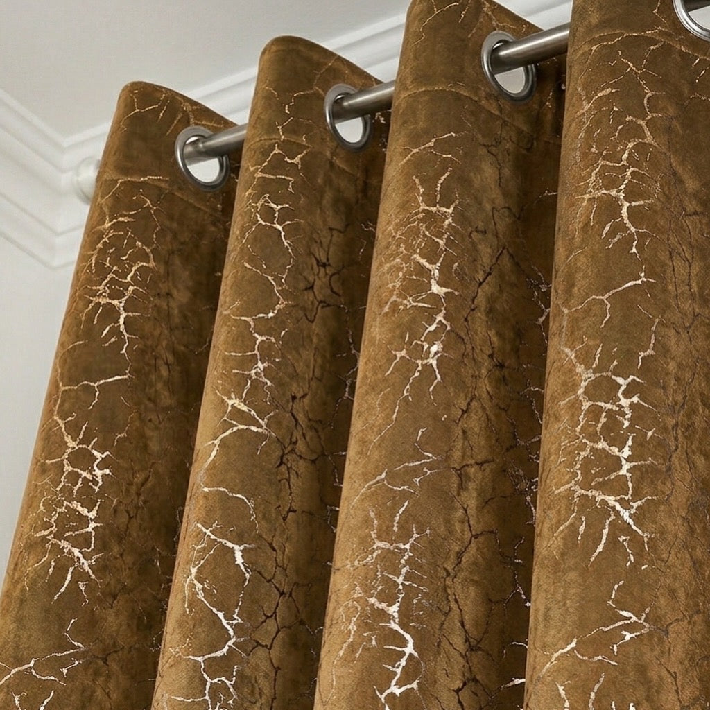 Foil Texture Velvet Curtains