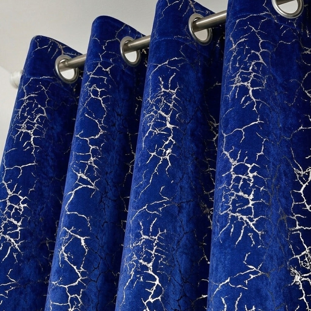 Foil Texture Velvet Curtains