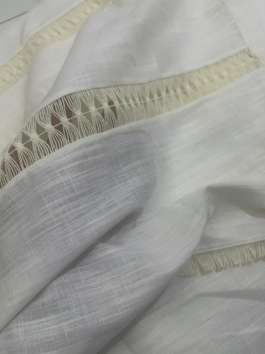 White Lace Sheer Curtains – Elegant Embroidered Net Window Curtains