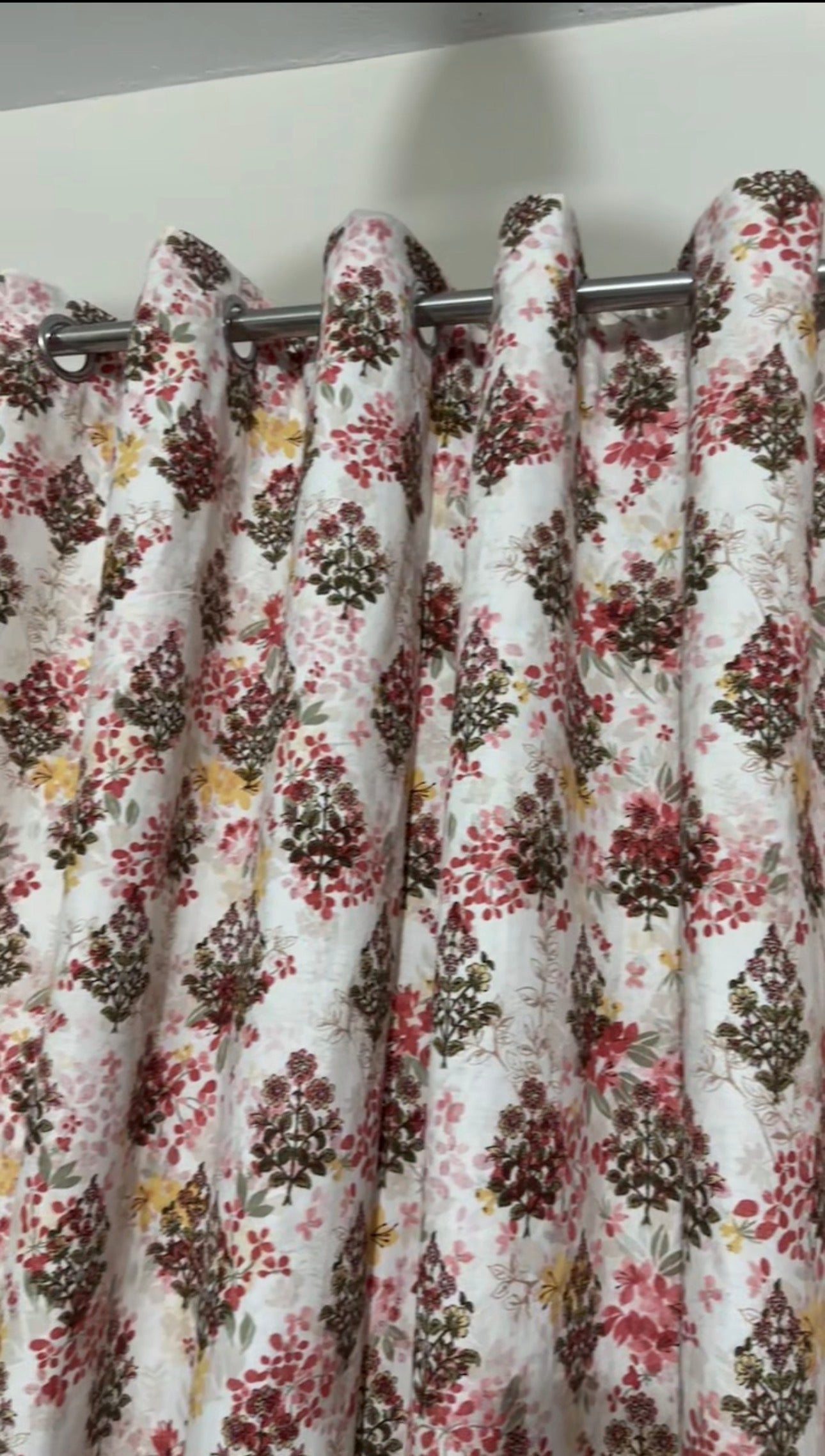 Premium Floral Cotton Duck Eyelet Curtains