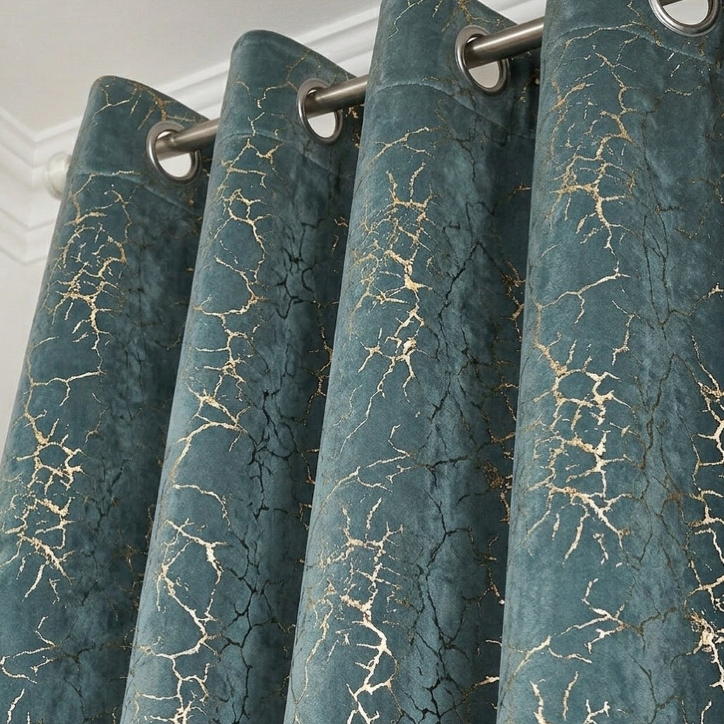 Foil Texture Velvet Curtains