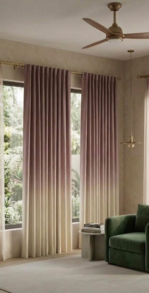 Luxury Heavy Velvet Ombre Curtains - Premium Gradient Collection