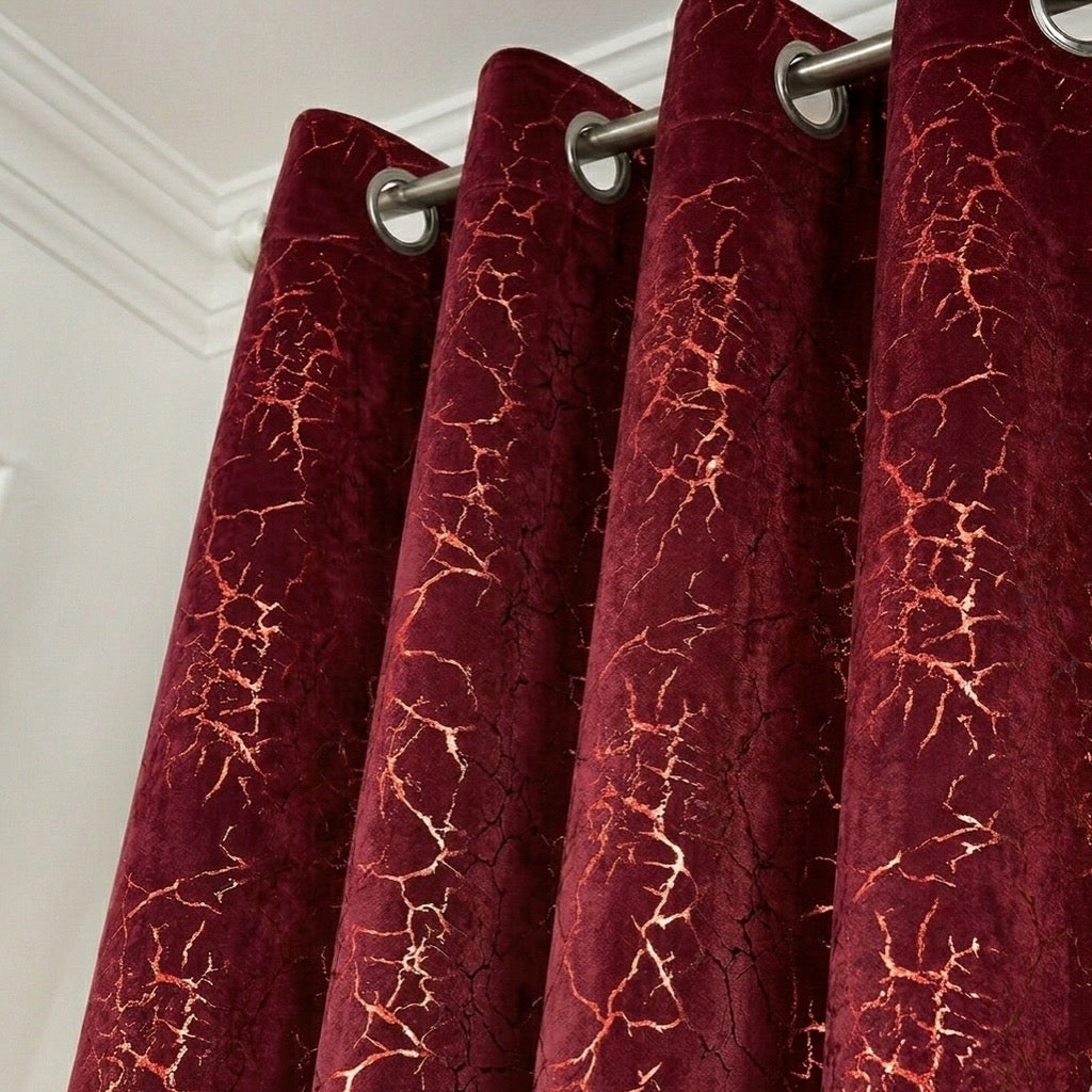 Foil Texture Velvet Curtains