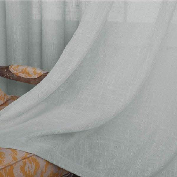 Ash Grey Textured Sheer Curtains